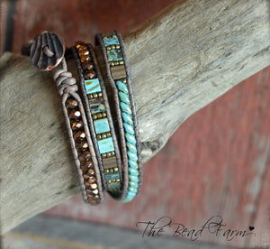 3-in-1 bracelet- Combo Bead Wraps -The Bead Farm