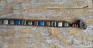 Leather Wrap Bracelet - Tile Wraps - The Bead Farm