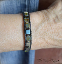 Load image into Gallery viewer, Leather Wrap Bracelet - Tile Wraps - The Bead Farm
