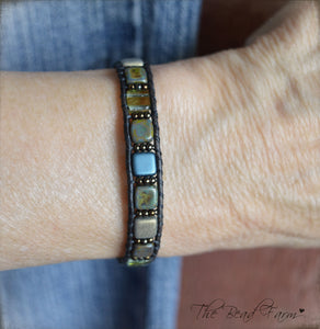 Leather Wrap Bracelet - Tile Wraps - The Bead Farm