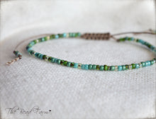 Load image into Gallery viewer, Handmade Dainty Adjustable Yoga Style String Bracelet -or- Anklet
