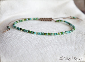 Handmade Dainty Adjustable Yoga Style String Bracelet -or- Anklet