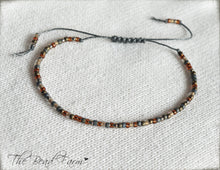 Load image into Gallery viewer, Handmade Dainty Adjustable Yoga Style String Bracelet -or- Anklet
