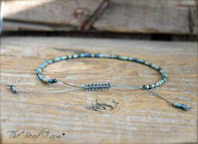 Load image into Gallery viewer, Handmade Dainty Adjustable Yoga Style String Bracelet -or- Anklet
