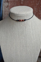 Load image into Gallery viewer, Leather Choker with Natural Stones - Boho Style Choker Necklace for Women - The Bead Farm
