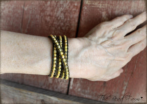 Leather Wrap Bracelet - Seed Bead Wraps - The Bead Farm