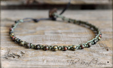 Load image into Gallery viewer, Hand Crocheted Anklet with Aged Czech Seed Beads - The Bead Farm
