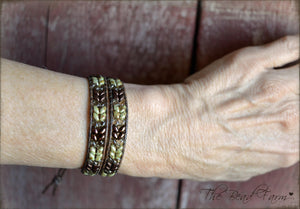 Leather Wrap Bracelet- Superduo Wraps - The Bead Farm