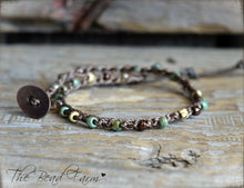 Load image into Gallery viewer, Crocheted Bead Anklet- Boho style
