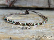 Load image into Gallery viewer, Crocheted Bead Anklet- Boho style
