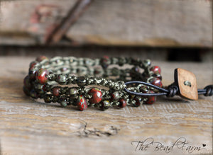 Boho Wrap Bracelet - Crocheted Bead Wrap - The Bead Farm