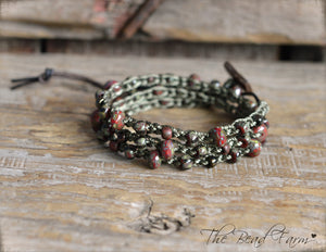 Boho Wrap Bracelet - Crocheted Bead Wrap - The Bead Farm