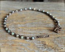 Load image into Gallery viewer, Crocheted Bead Anklet, Beaded Crochet Jewelry, Boho Style Anklet
