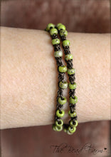 Load image into Gallery viewer, Double Wrap Bead Bracelet- crocheted bead jewelry
