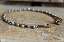 Load image into Gallery viewer, Crocheted Bead Anklet, Beaded Crochet Jewelry, Boho Style Anklet
