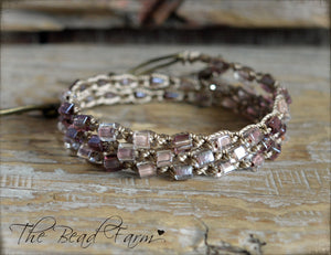 Boho Wrap Bracelet - Crocheted Bead Wrap - The Bead Farm