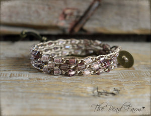 Boho Wrap Bracelet - Crocheted Bead Wrap - The Bead Farm