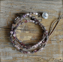 Load image into Gallery viewer, Knotted Leather Wrap Bracelet with Beads - The Bead Farm
