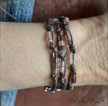 Load image into Gallery viewer, Knotted Leather Wrap Bracelet with Beads - The Bead Farm
