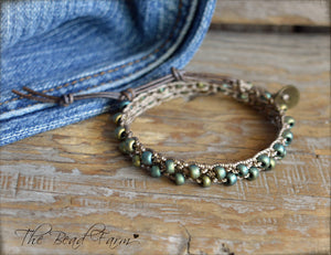 Boho Style Crocheted Wrap Bracelet / Choker Necklace - The Bead Farm