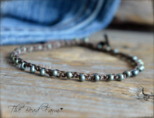 Load image into Gallery viewer, Dainty Boho Style Hand Crocheted Bead Anklet - The Bead Farm
