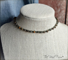 Load image into Gallery viewer, Versatile Crocheted Choker Necklace / Double Wrap Bracelet
