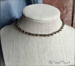 Versatile Crocheted Choker Necklace / Double Wrap Bracelet