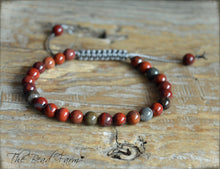 Load image into Gallery viewer, Jasper Gemstone Bracelet - Adjustable Yoga Bracelet - The Bead Farm
