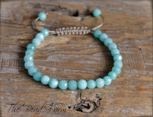 Load image into Gallery viewer, Amazonite Bracelet - Adjustable Yoga Bracelet - The Bead Farm
