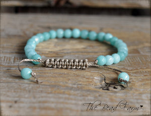 Amazonite Bracelet - Adjustable Yoga Bracelet - The Bead Farm