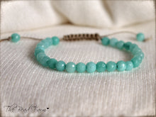 Load image into Gallery viewer, Amazonite Bracelet - Adjustable Yoga Bracelet - The Bead Farm
