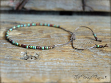 Load image into Gallery viewer, Handmade Dainty Adjustable Yoga Style String Bracelet -or- Anklet
