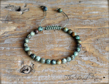 Load image into Gallery viewer, African Turquoise Bracelet- Adjustable Yoga Bracelet- The Bead Farm
