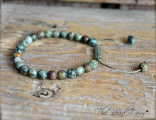 Load image into Gallery viewer, African Turquoise Bracelet- Adjustable Yoga Bracelet- The Bead Farm
