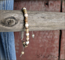 Load image into Gallery viewer, Handmade Adjustable Yoga Bracelet with Gemstones
