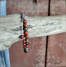 Load image into Gallery viewer, Jasper Gemstone Bracelet - Adjustable Yoga Bracelet - The Bead Farm
