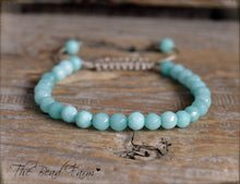 Load image into Gallery viewer, Amazonite Bracelet - Adjustable Yoga Bracelet - The Bead Farm
