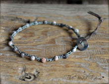 Load image into Gallery viewer, Hand Crocheted Dainty Anklet with Gemstones - The Bead Farm
