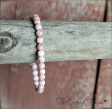 Load image into Gallery viewer, Handmade Adjustable Yoga Bracelet with Pink Czech Beads - The Bead Farm

