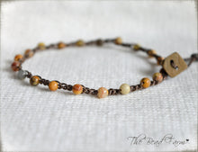 Load image into Gallery viewer, Hand Crocheted Dainty Anklet with Gemstones - The Bead Farm
