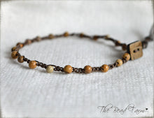 Load image into Gallery viewer, Hand Crocheted Dainty Anklet with Gemstones - The Bead Farm
