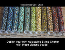 Load image into Gallery viewer, Design Your Own Adjustable String Choker with Picasso Beads - The Bead Farm
